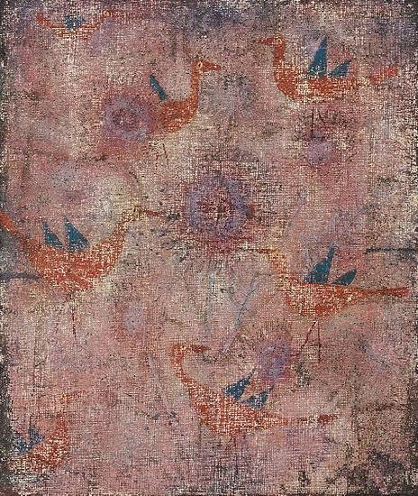 Paul Klee Blaugeflugelte Vogel signed and dated Germany oil painting art